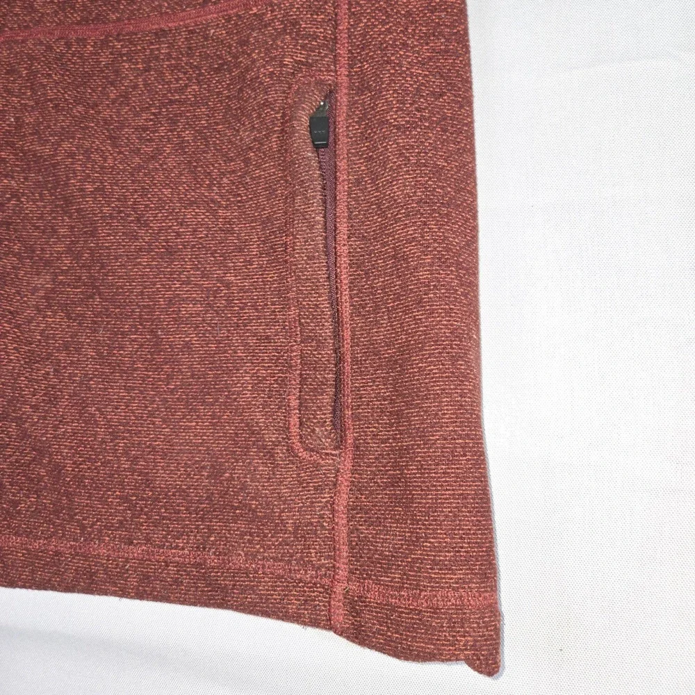 Duluth Trading Co Sweater Fleece Vest Burgundy/Maroon‎ Mens Size Large Tall